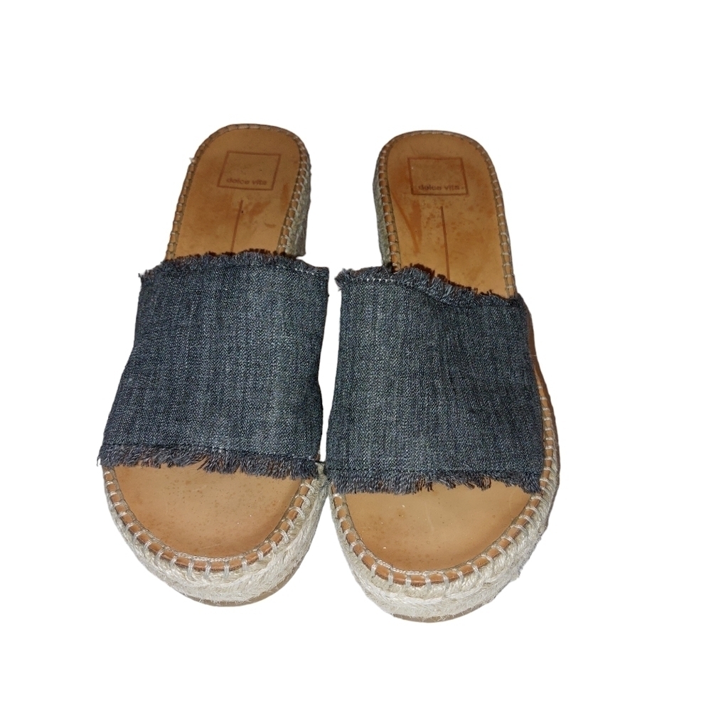 Dolce Vita Blue and Tan Wedges